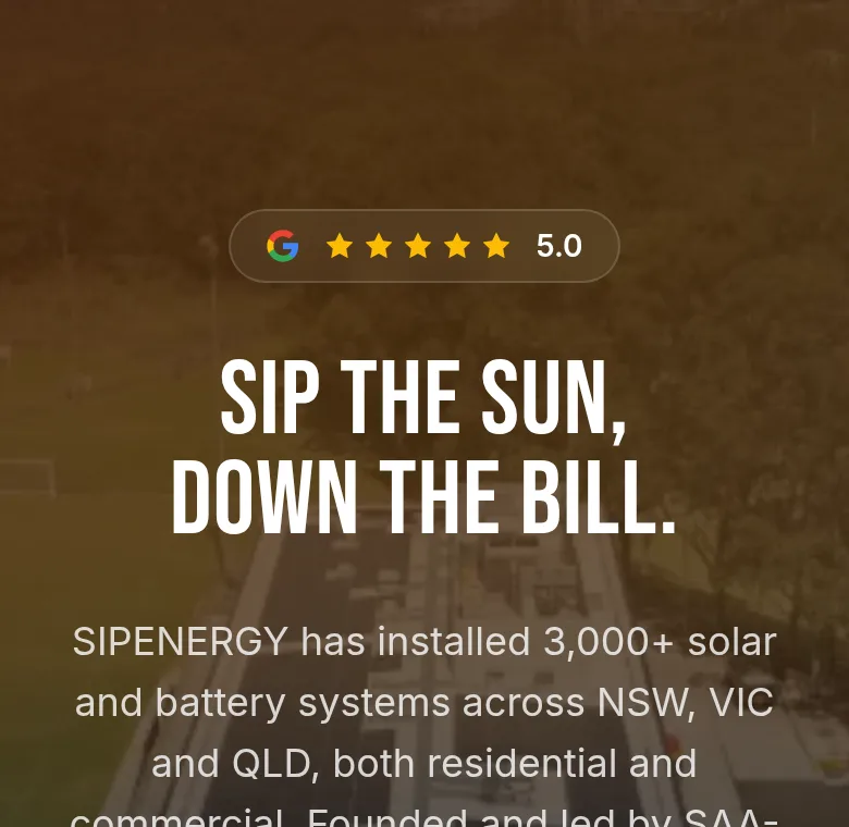 SIPENERGY homepage on a phone