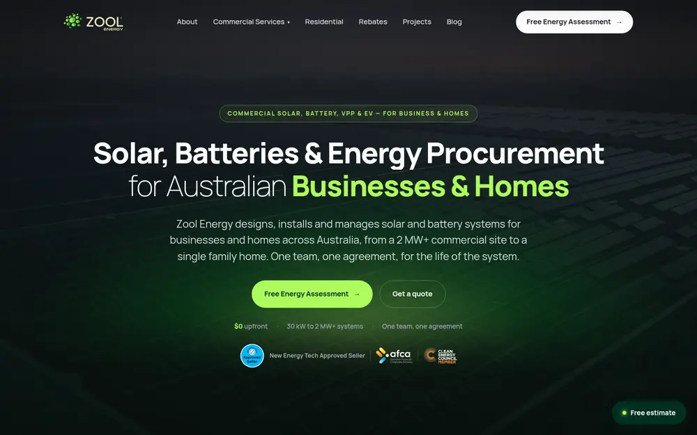 Zool Energy homepage